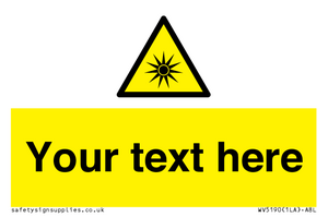 Custom Optical Radiation Sign